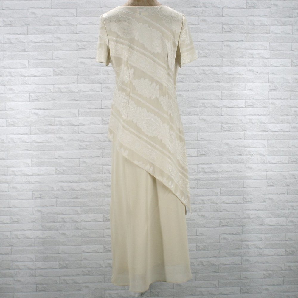 ULTRA DRESS Maxi Gown Dress Asymmetrial Mother of Bride Groom Tan Plus Size 14 - Picture 4 of 16